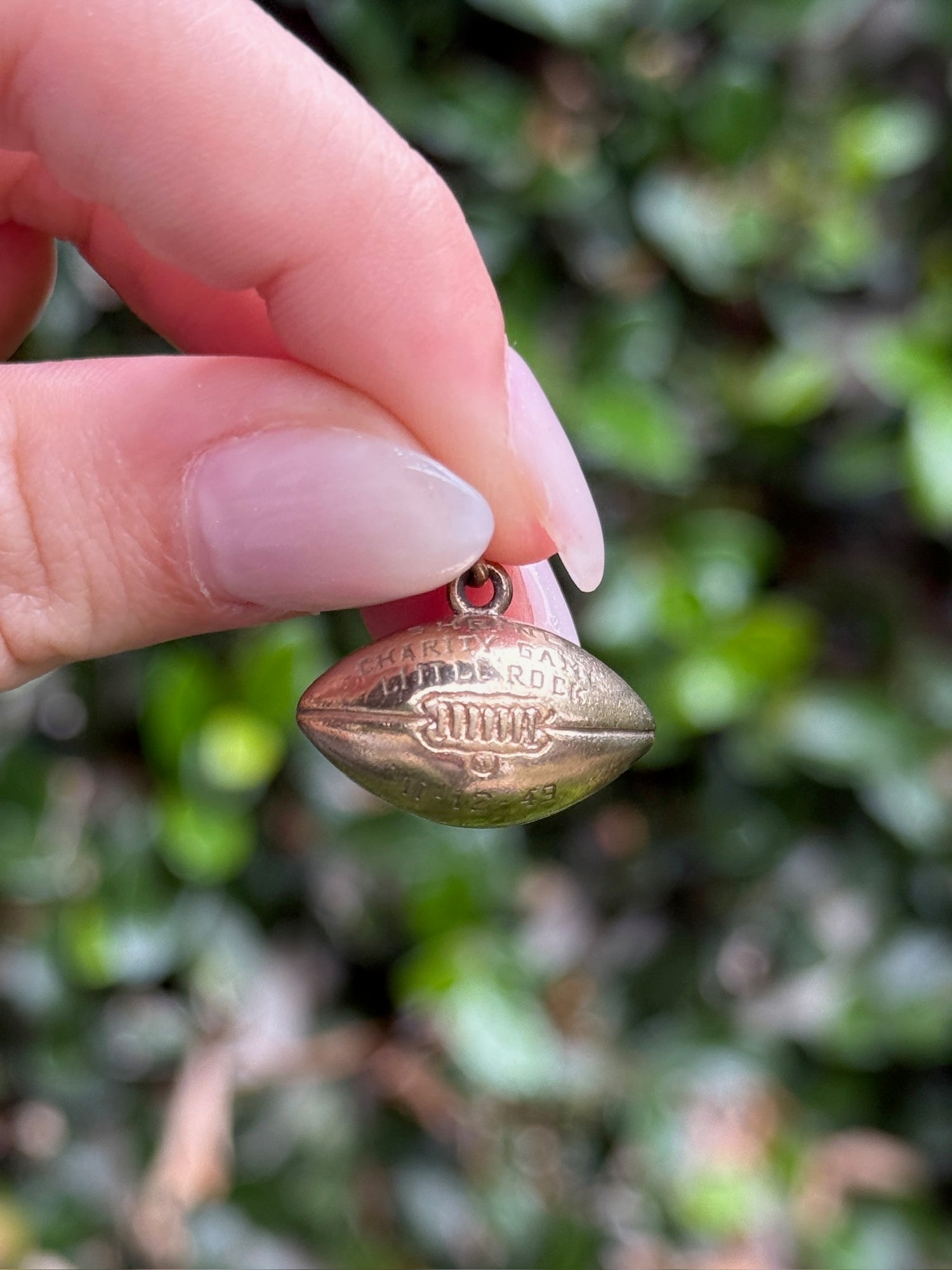 Vintage Football Charm in 14K