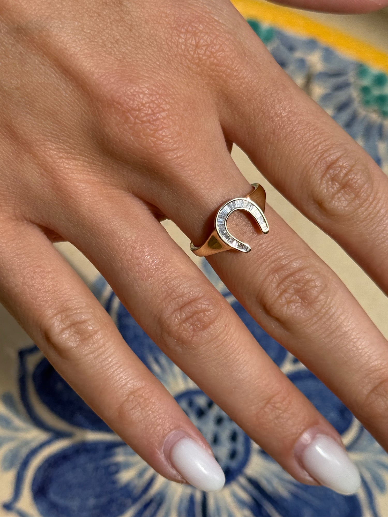Vintage Horseshoe Ring in 14k