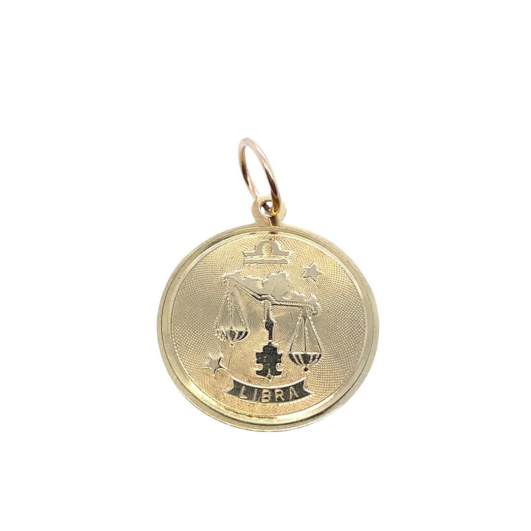 Vintage Libra Charm in 14k