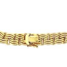 Load image into Gallery viewer, Circa 1989’s Vintage Gold Wave Link Necklace in 14k
