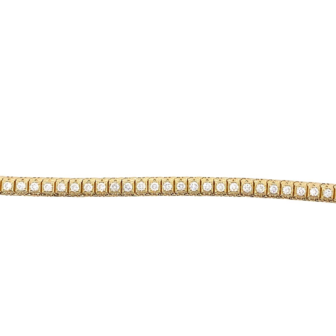 Vintage Diamond Line Bracelet in 14K