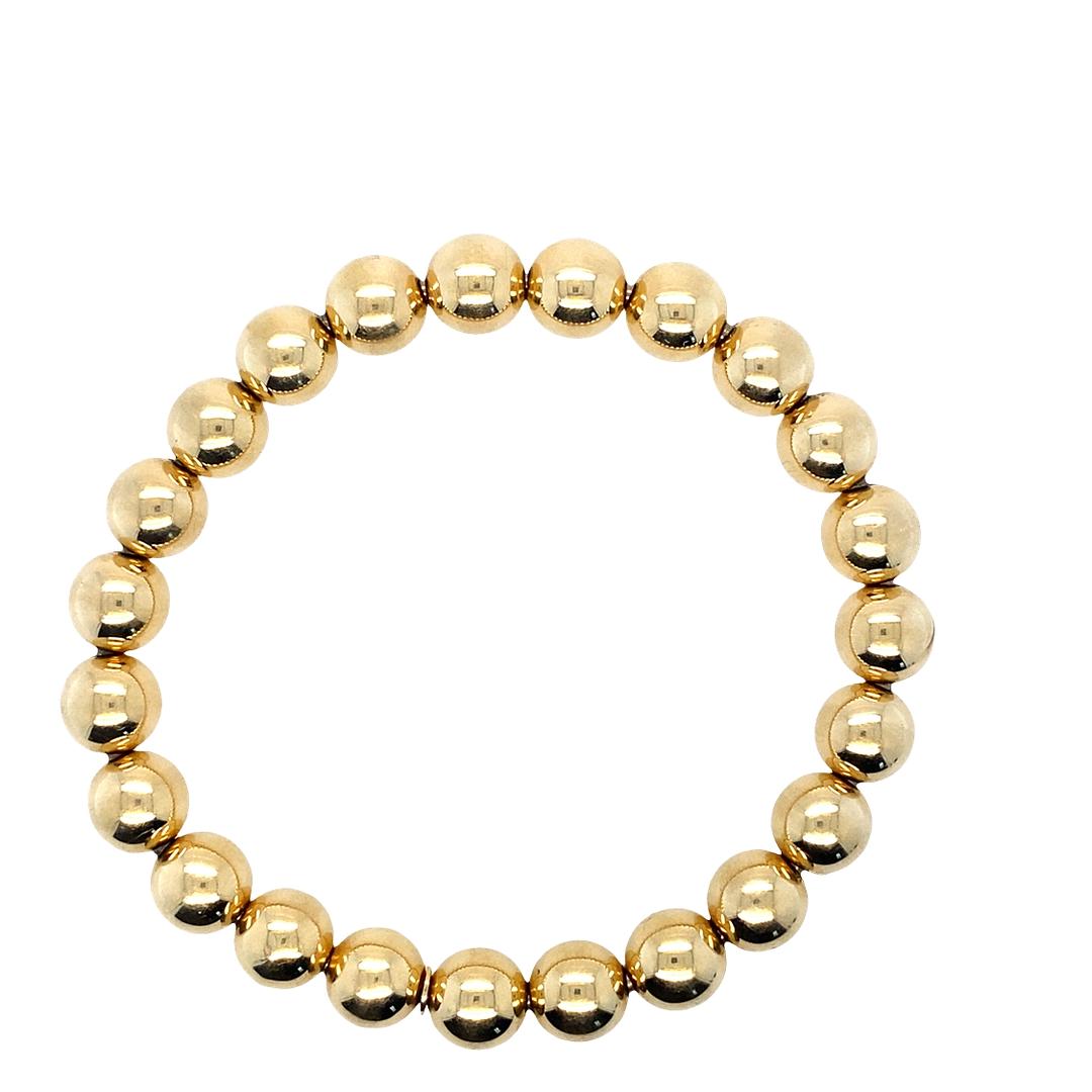 Small Gold Ball Bracelet in 18k
