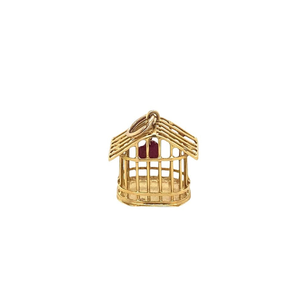 Vintage Heart in Bird Cage