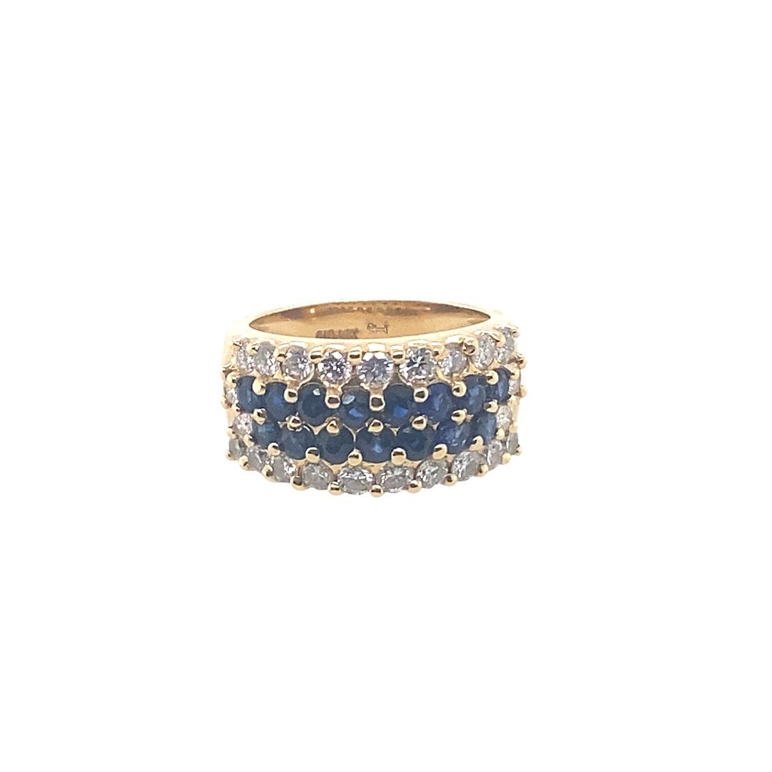 Sapphire and Diamond Ring in 14K