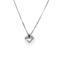 Load image into Gallery viewer, Pave Quatrefoil Diamond Necklace in 18K White Gold
