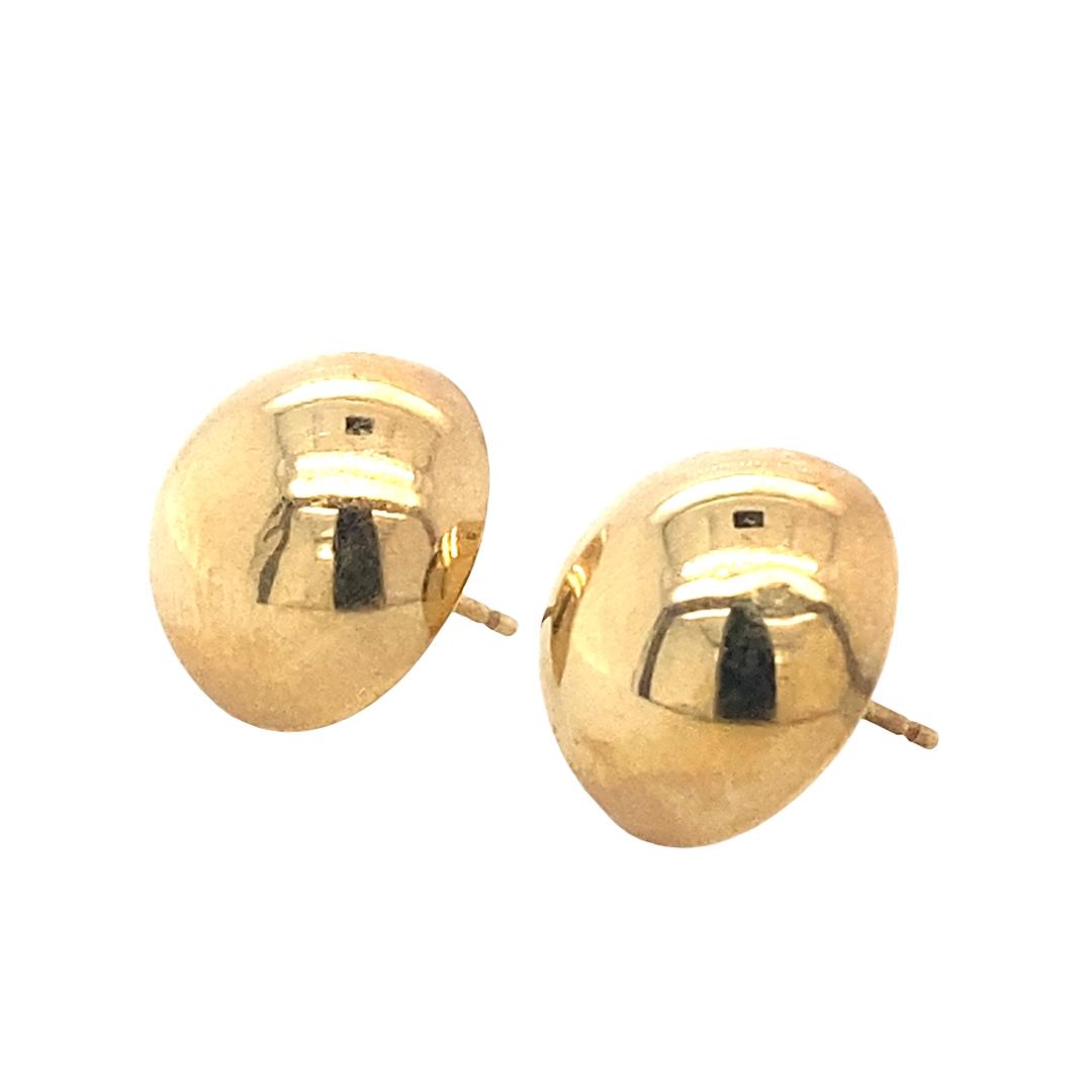 Round Vintage Earrings in 14K