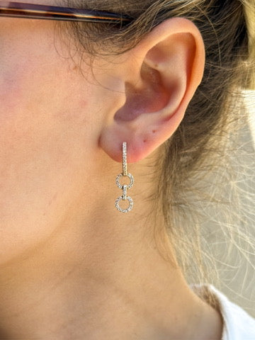 Diamond Dangle Earrings in 18K
