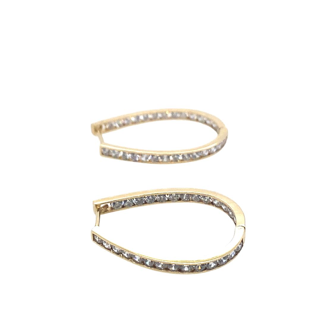 Vintage Diamond Hoops