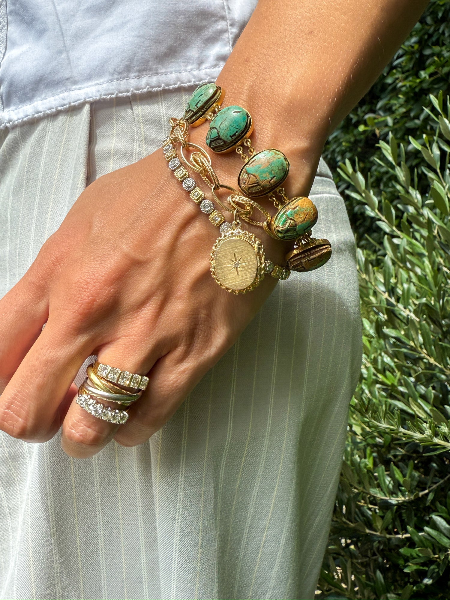 Vintage Scarab in 18K