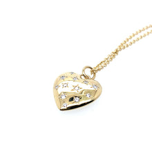 Load image into Gallery viewer, Puffy Heart Necklace with Diamonds
