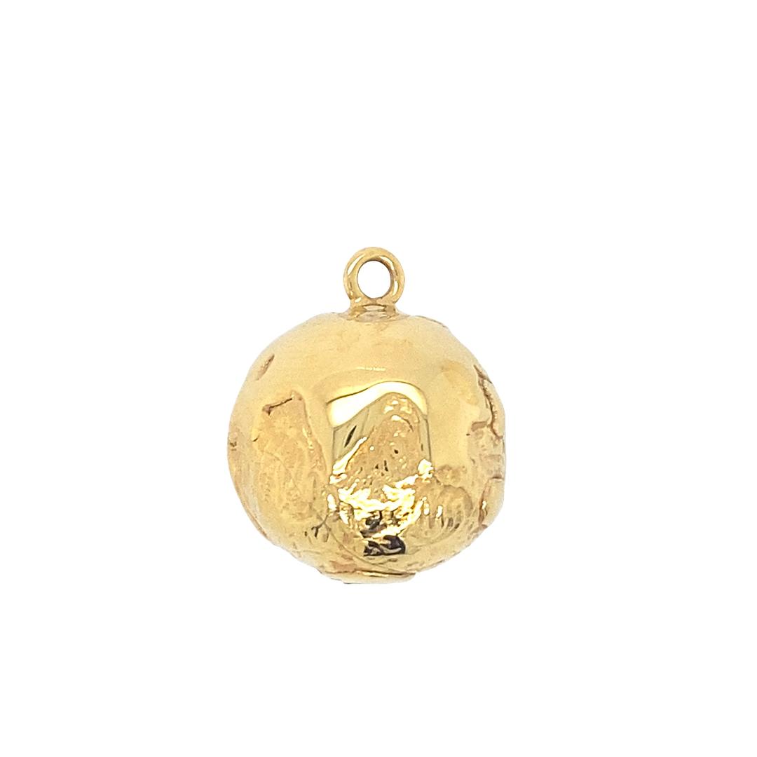 Vintage Globe Charm in 14K