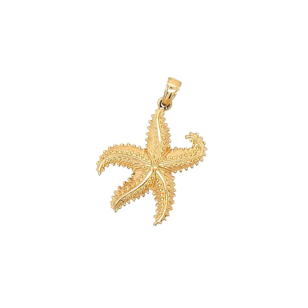 Starfish Charm in 14k