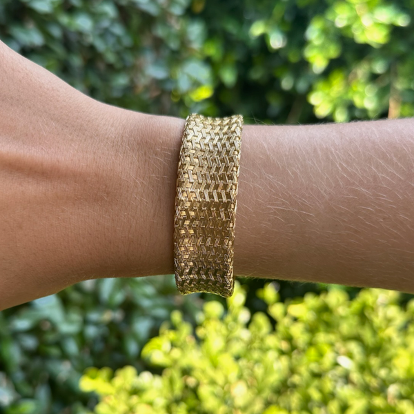 Vintage Woven Bracelet in 18K