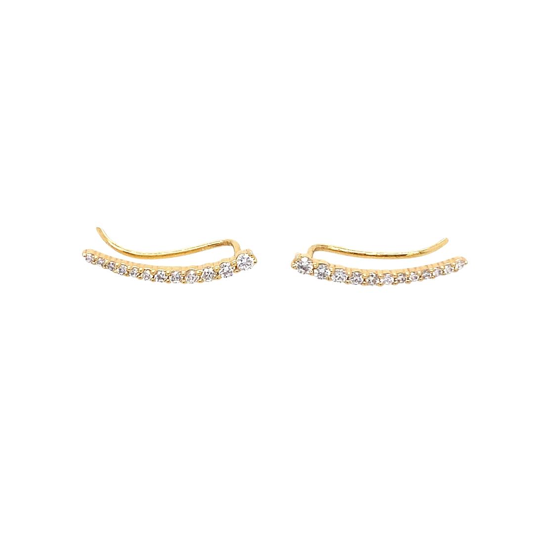 Vintage Diamond Earrings in 14K Gold