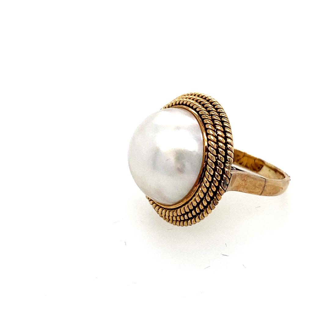 Vintage Pearl Ring in 14K