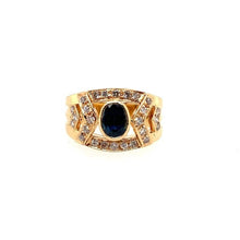 Load image into Gallery viewer, Sapphire and Diamond Ring in 14k
