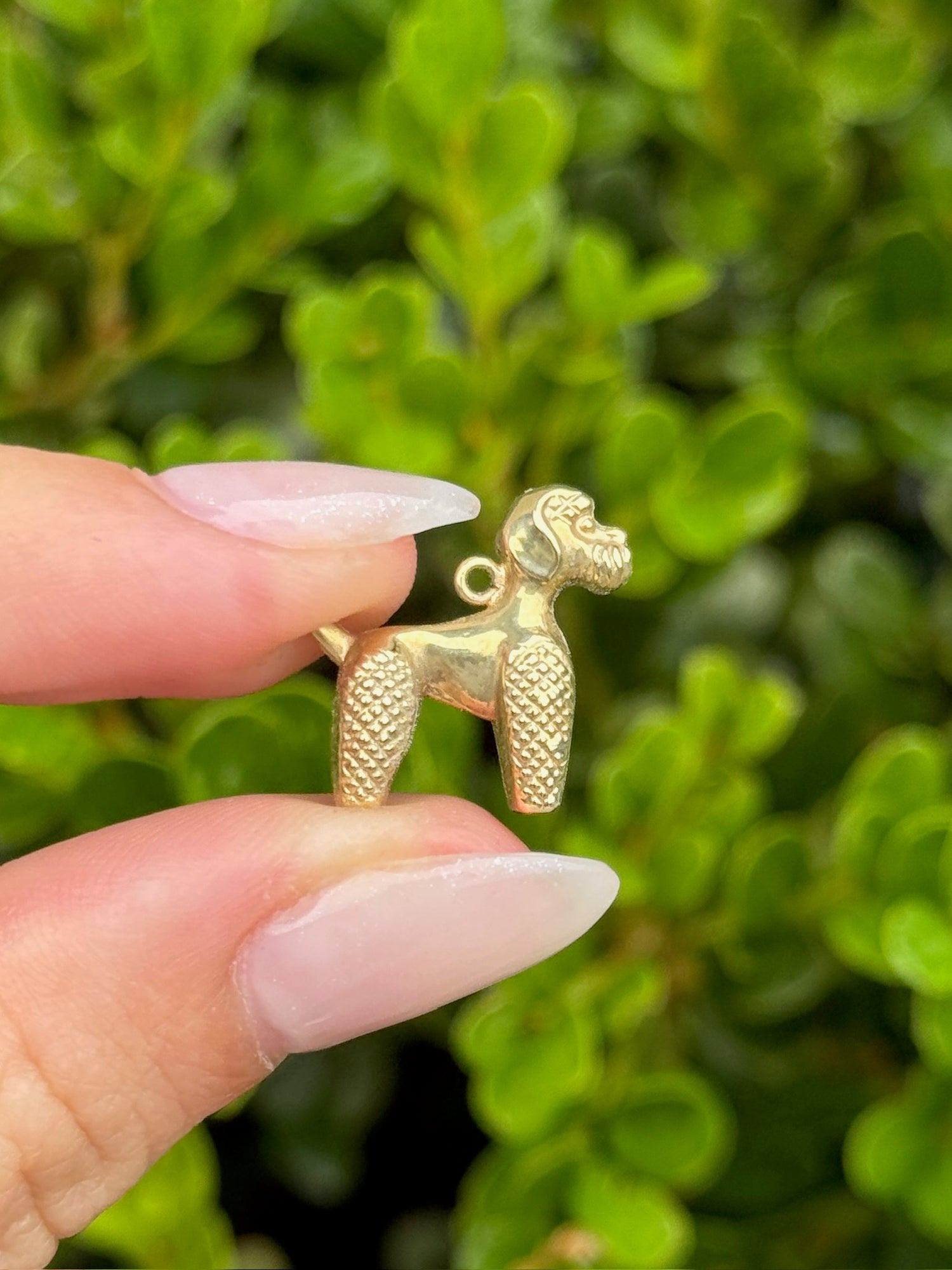 Vintage Standard Poodle Charm in 14K
