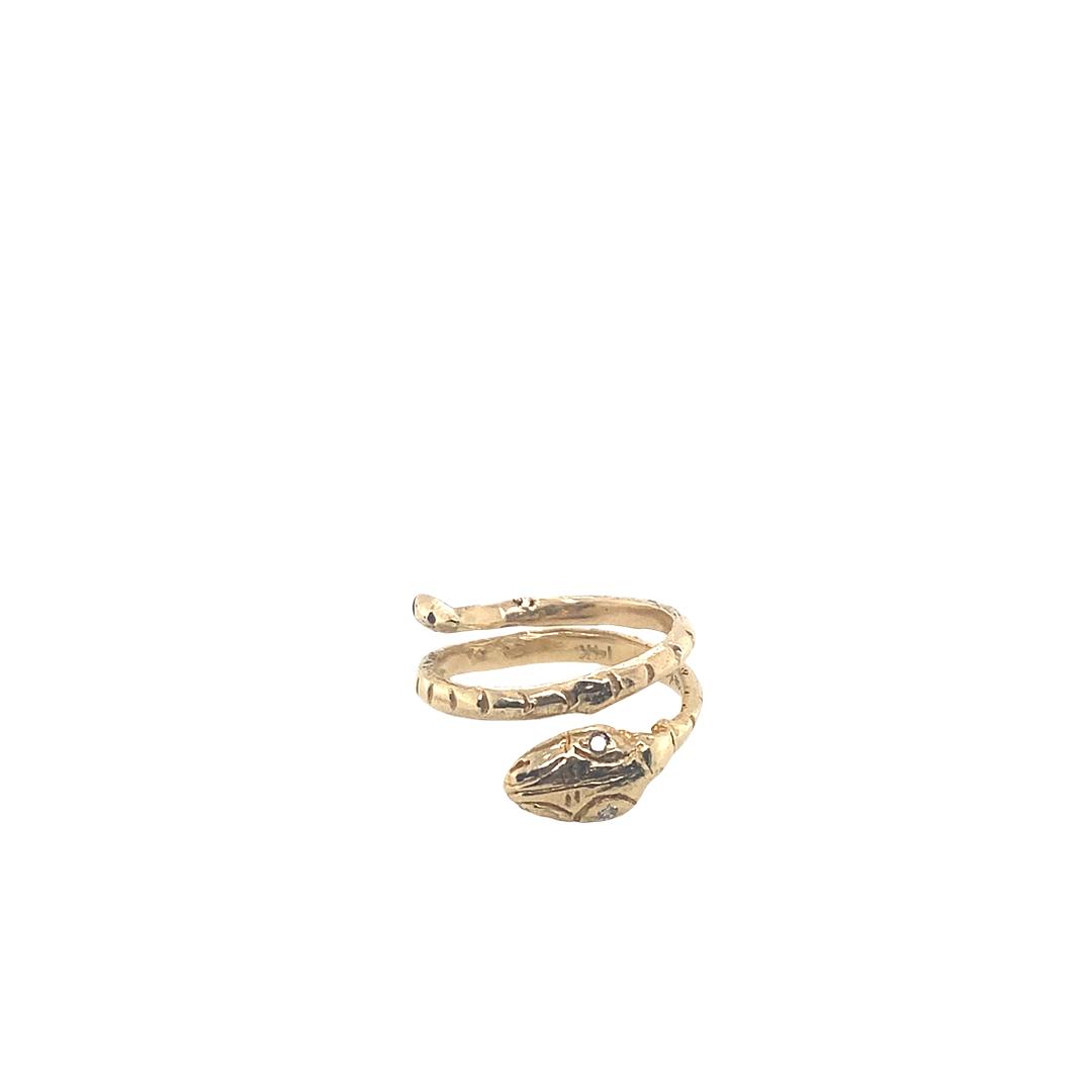 Vintage Snake Ring in 14K