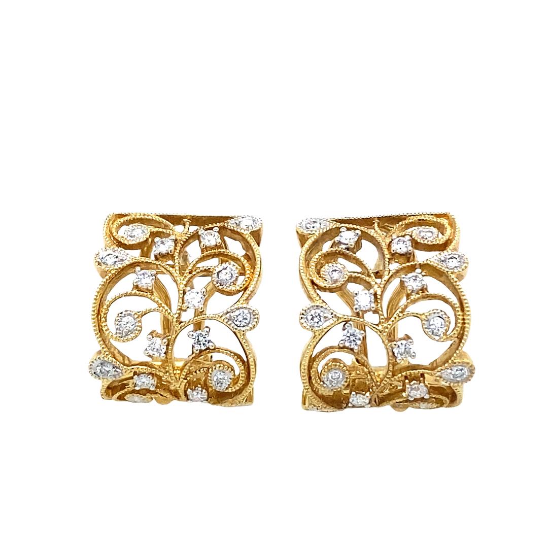 Vintage Diamond Earrings in 18K