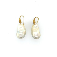 Load image into Gallery viewer, Vintage Yvel Baroque South Sea Cultured Pearl Earrings in 18K
