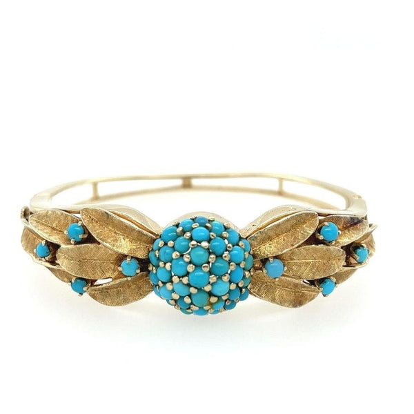 Vintage Turquoise Bracelet in 14K