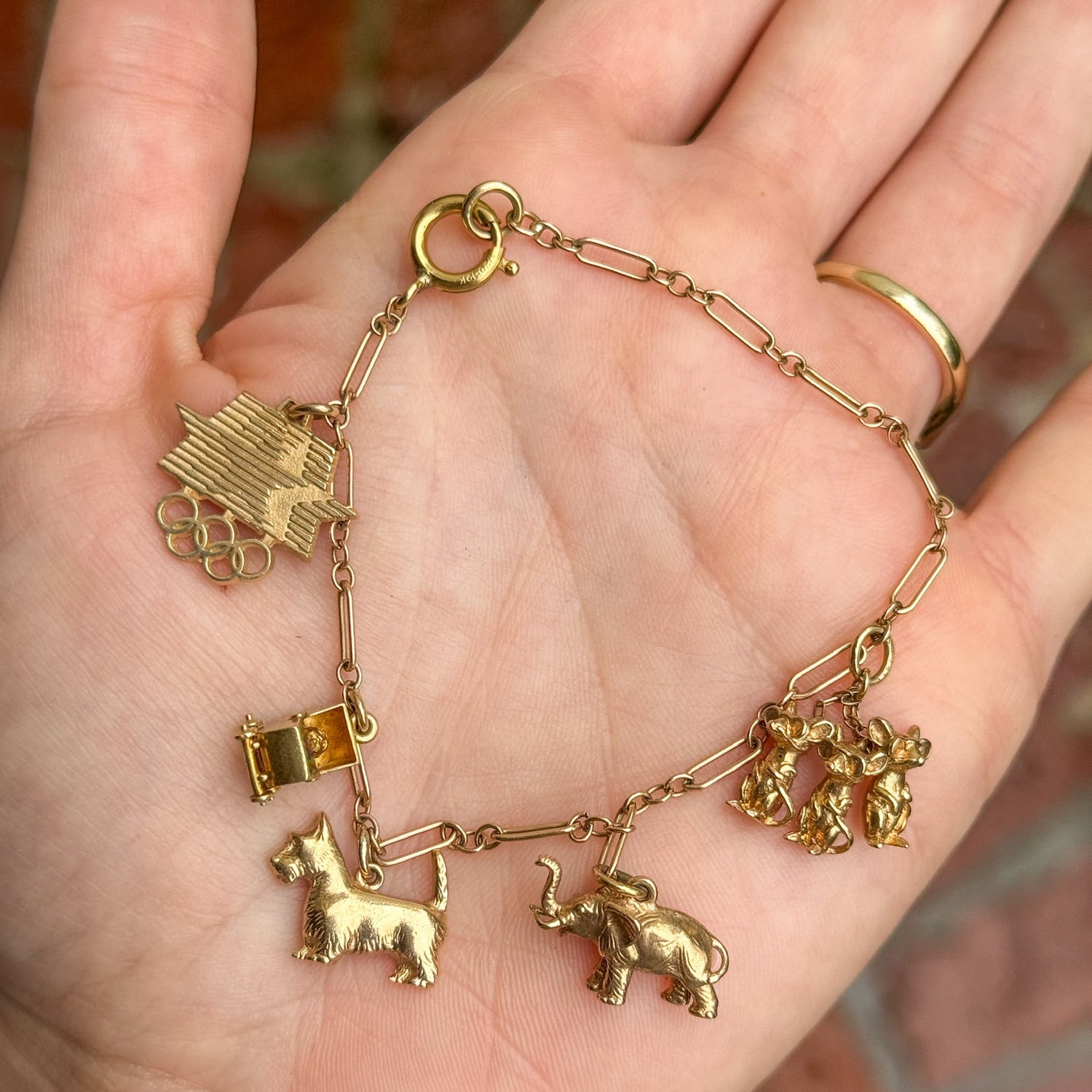Vintage Charm Bracelet in 14K