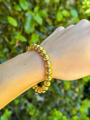 Small Gold Ball Bracelet in 18k