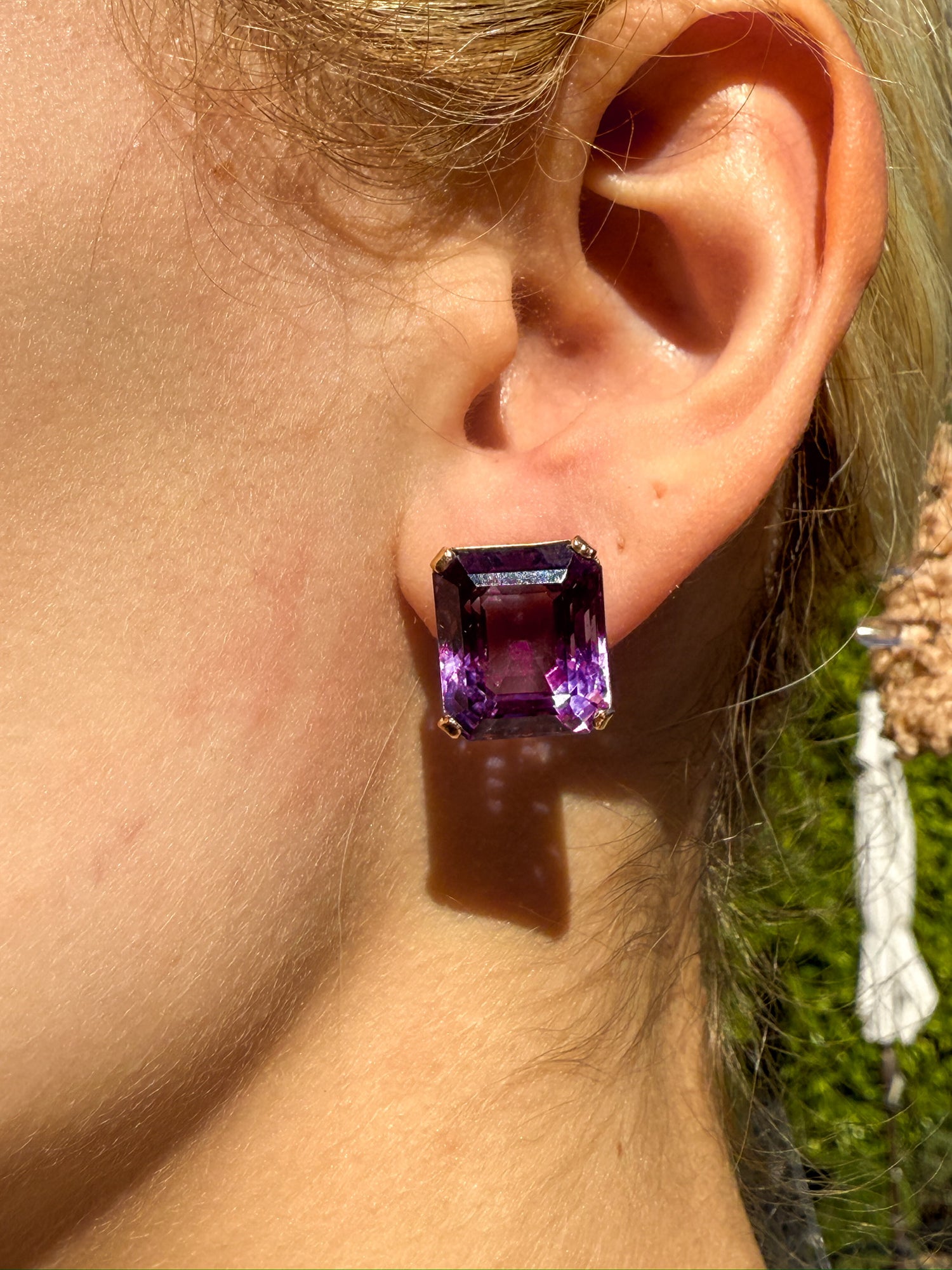 Amethyst Earrings in 14k