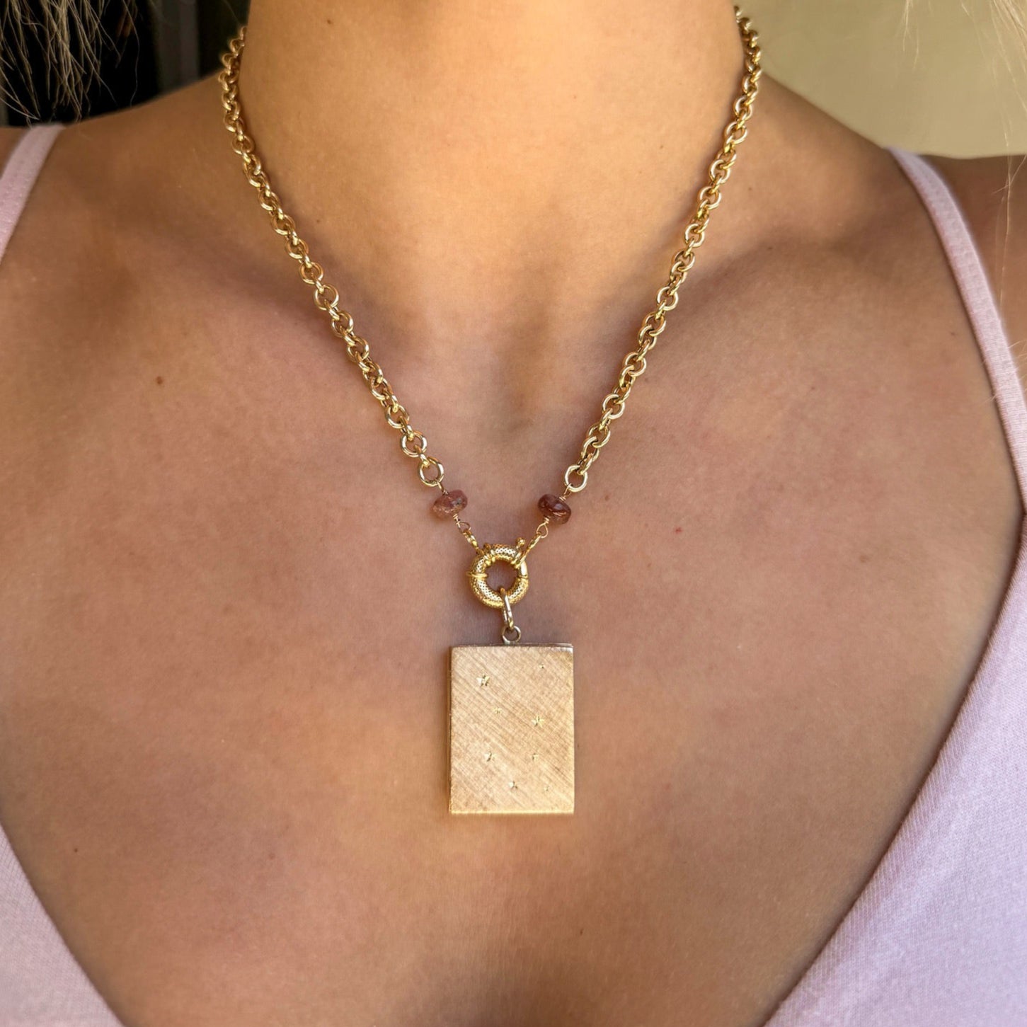 Vintage Locket Pendant in 14K Gold