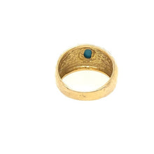 Load image into Gallery viewer, Vintage Textured Turquoise Ring in 14K
