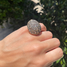 Load image into Gallery viewer, Vintage Big Oval Diamond Ring in 18K
