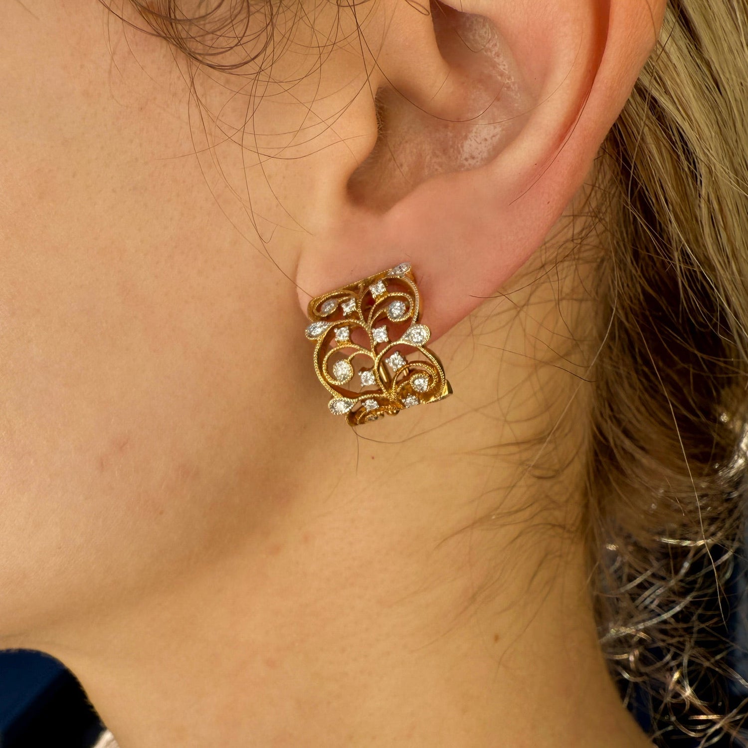 Vintage Diamond Earrings in 18K