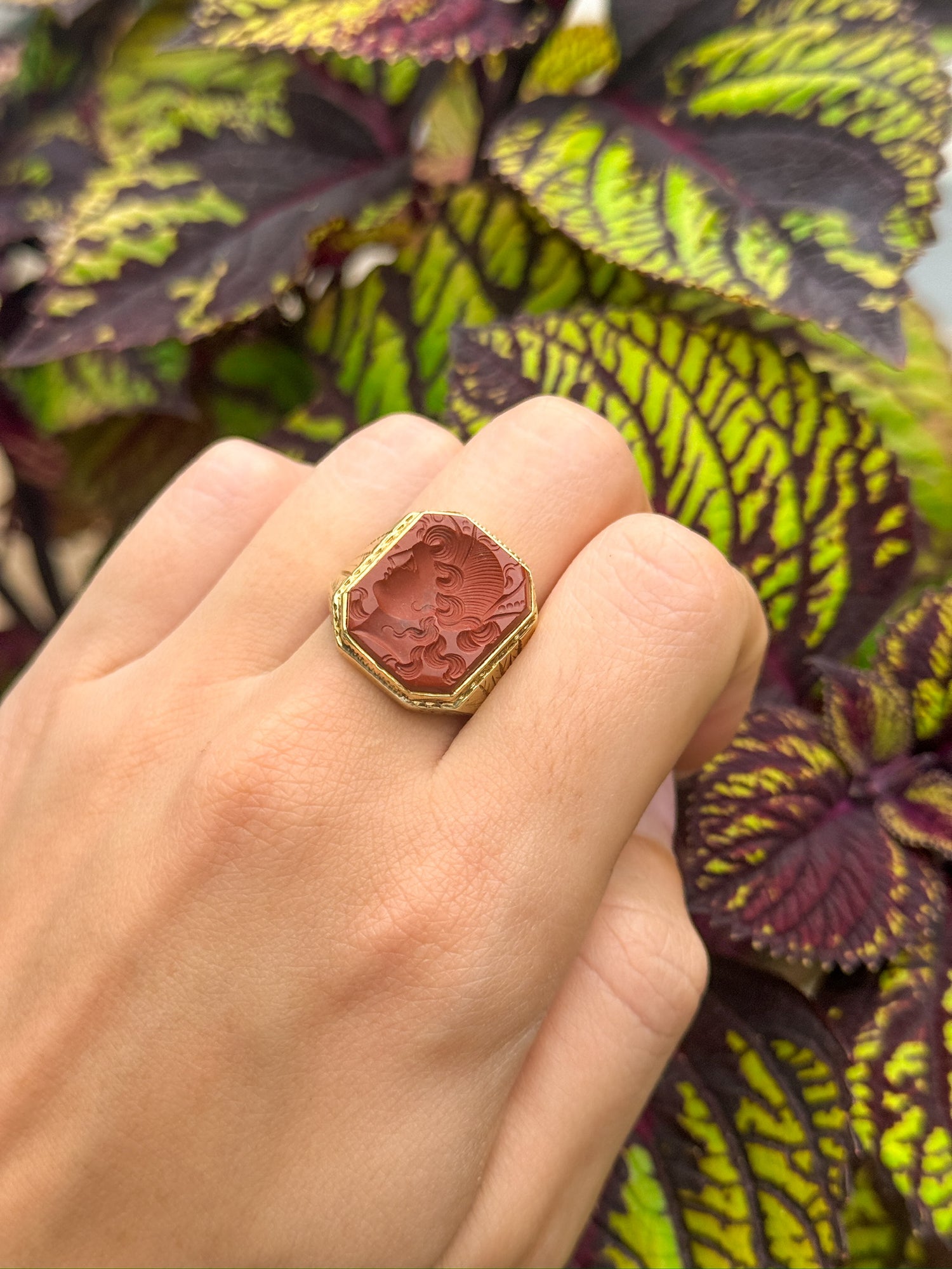 Vintage Carnelian Intaglio Ring in 14K