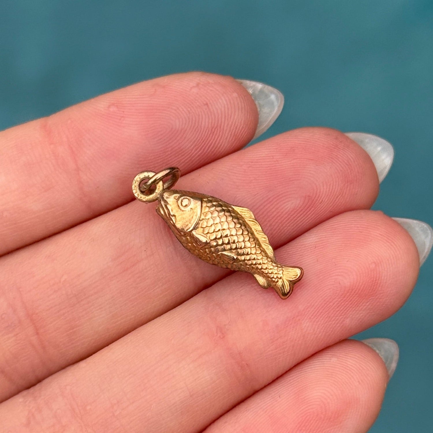 Vintage Fish Charm in 14K