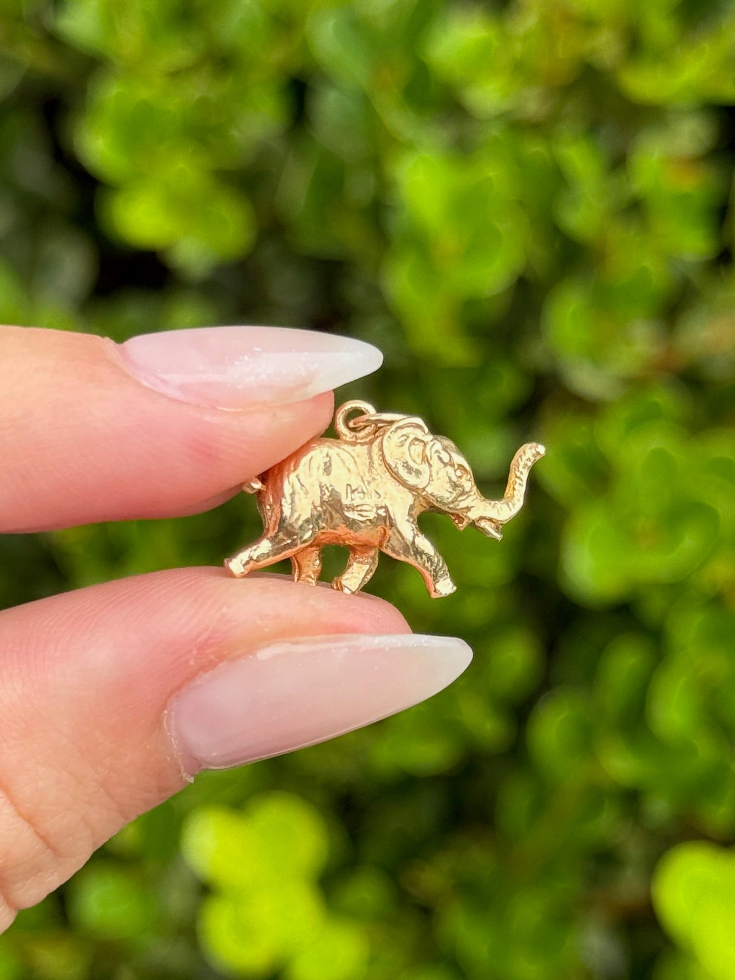 Vintage Elephant Charm in 14K