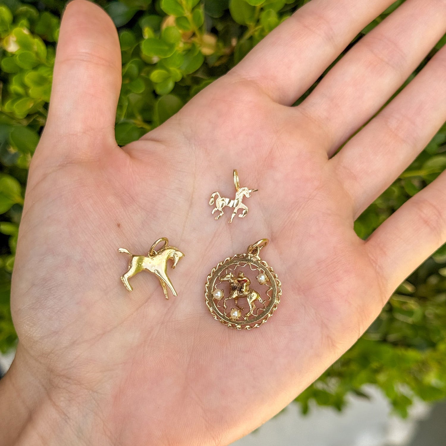Vintage Unicorn Charm in 14K