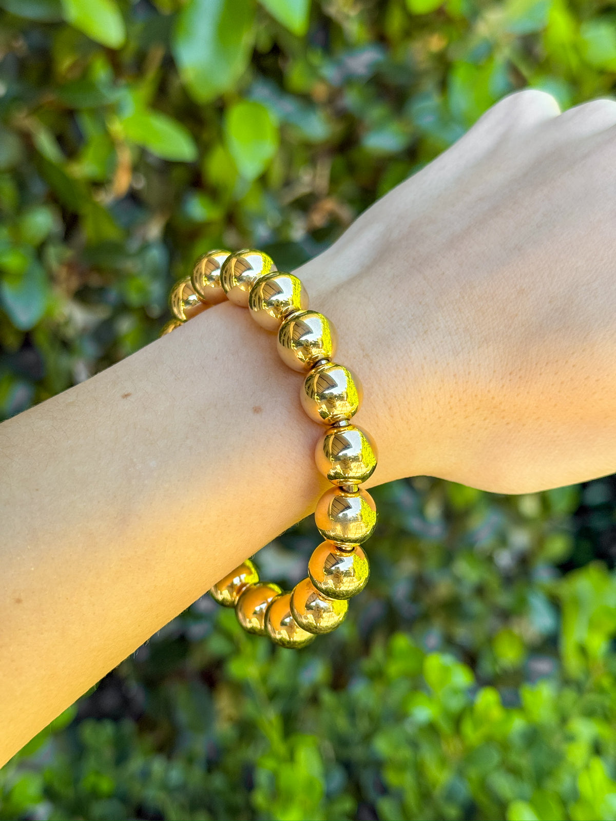 Large Gold Ball Bracelet in 18k