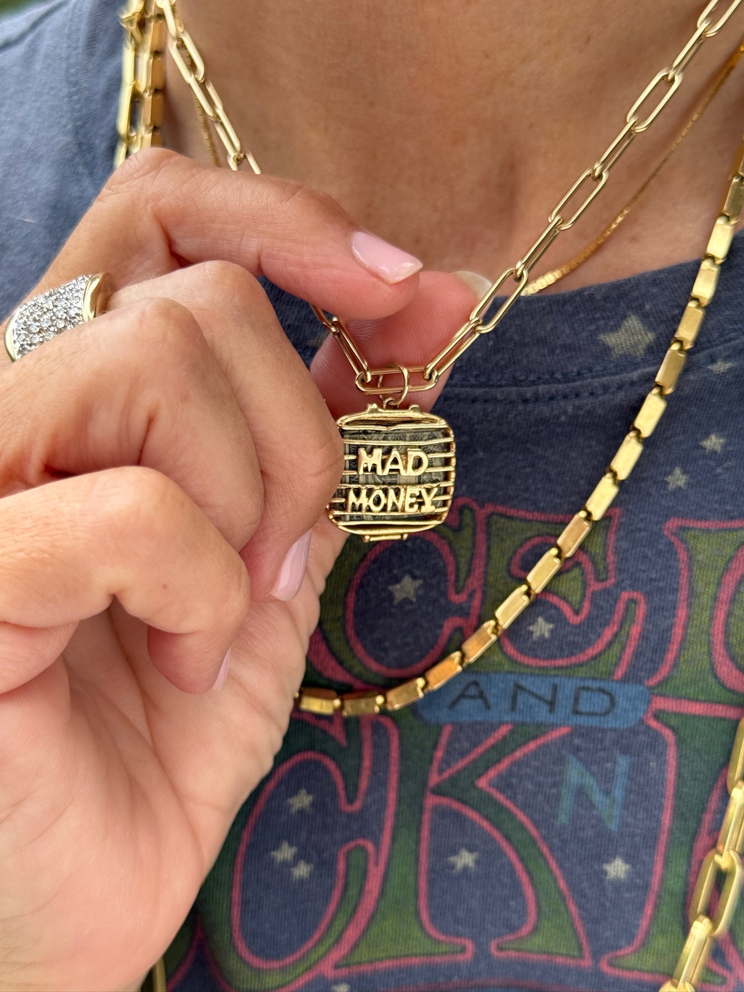 Vintage "Mad Money" Charm in 14K