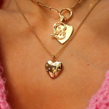 Load image into Gallery viewer, Puffy Heart Necklace with Diamonds
