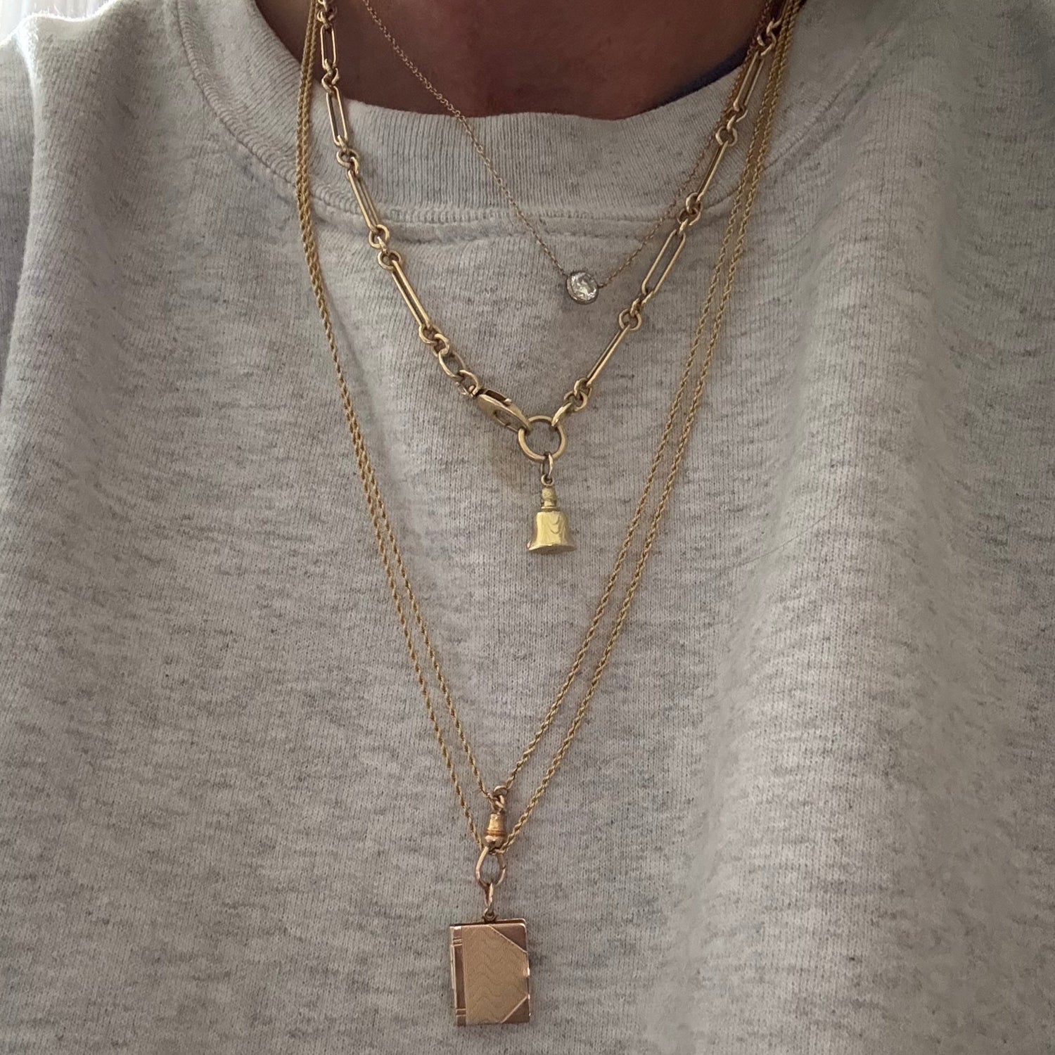 Vintage British Picture Locket in 9K Gold