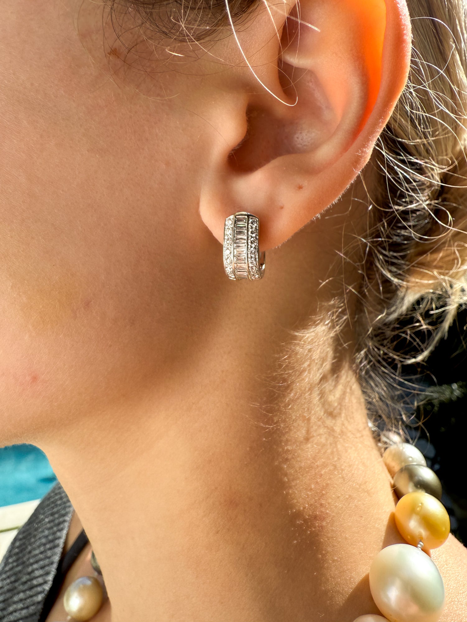 Mixed Cut Diamond Earrings in 18k