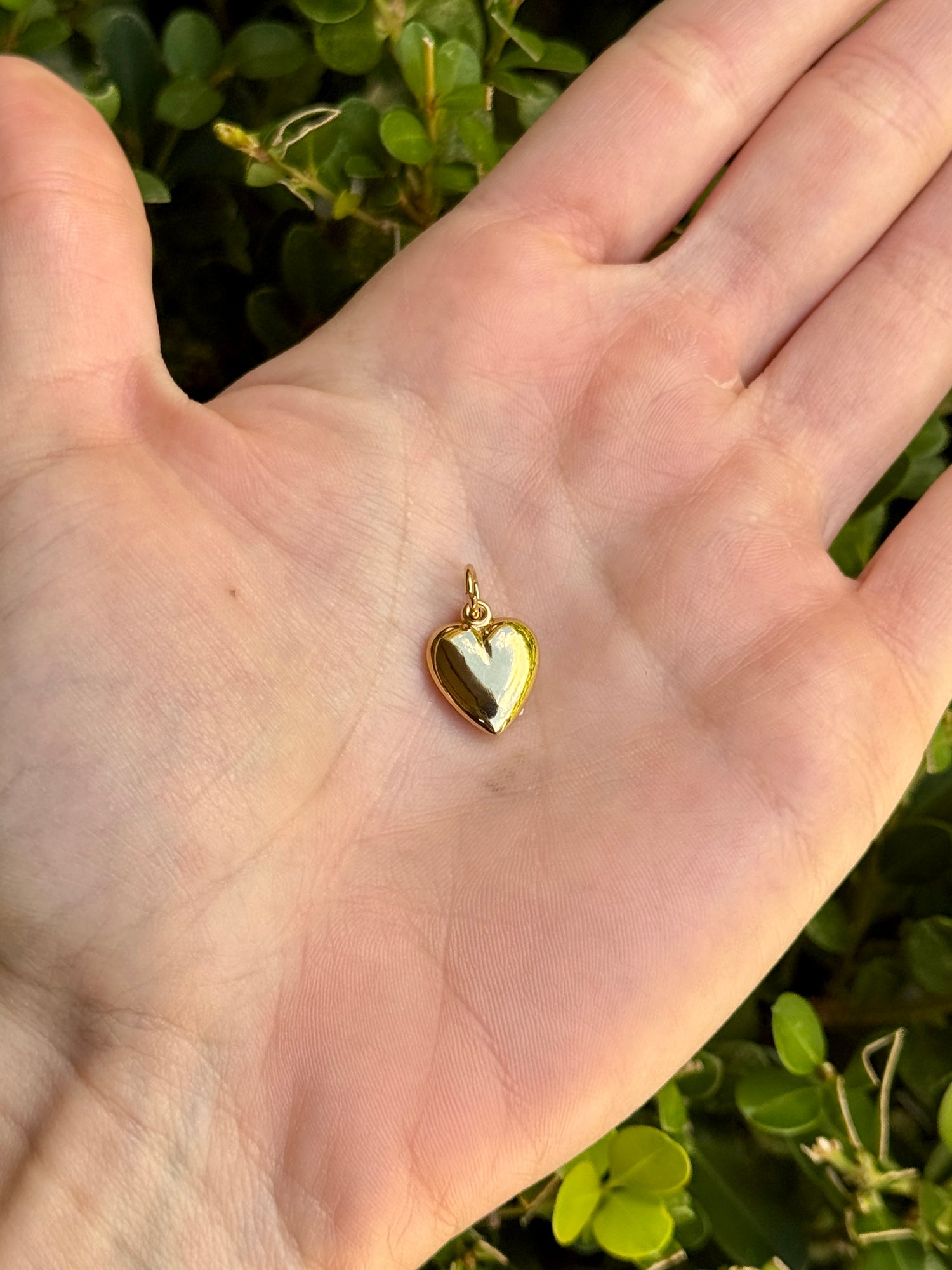 Vintage Heart Charm in 14k