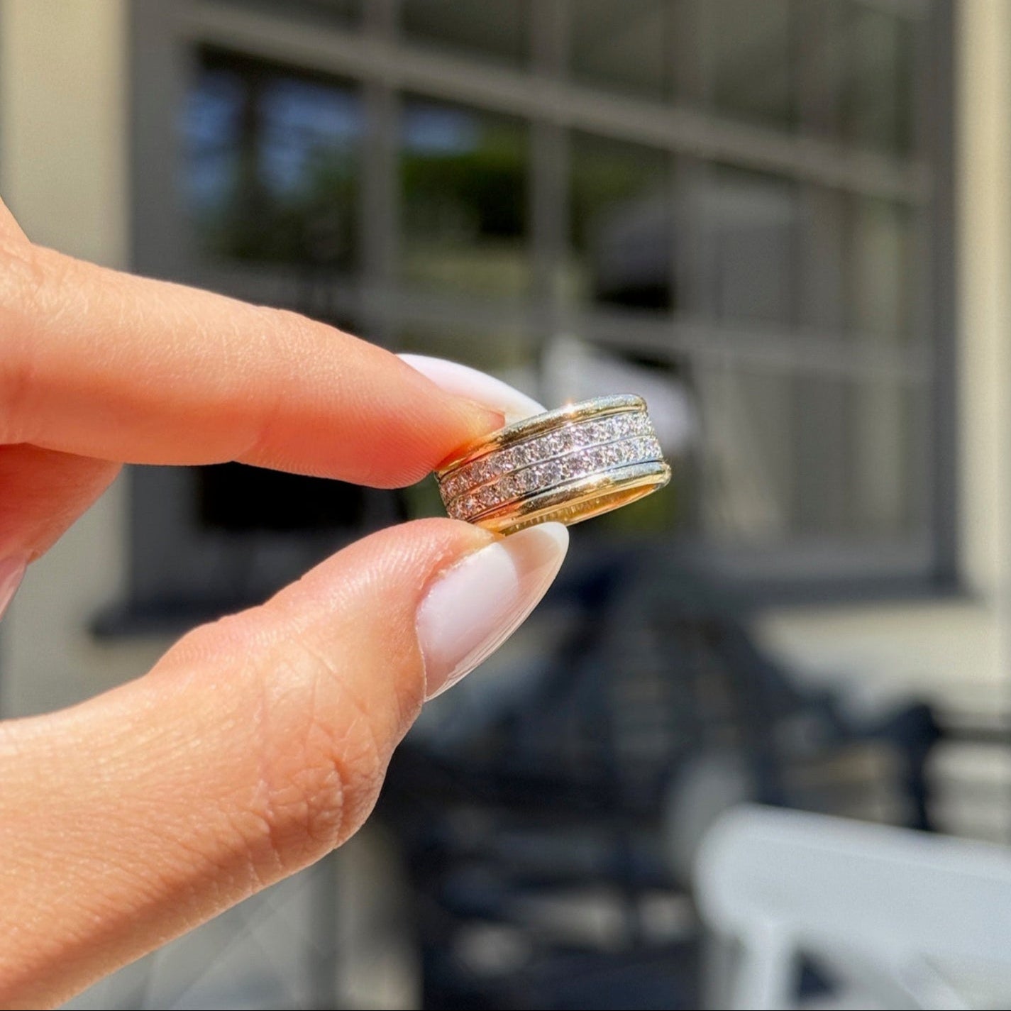 Vintage Diamond Eternity Band in 14K