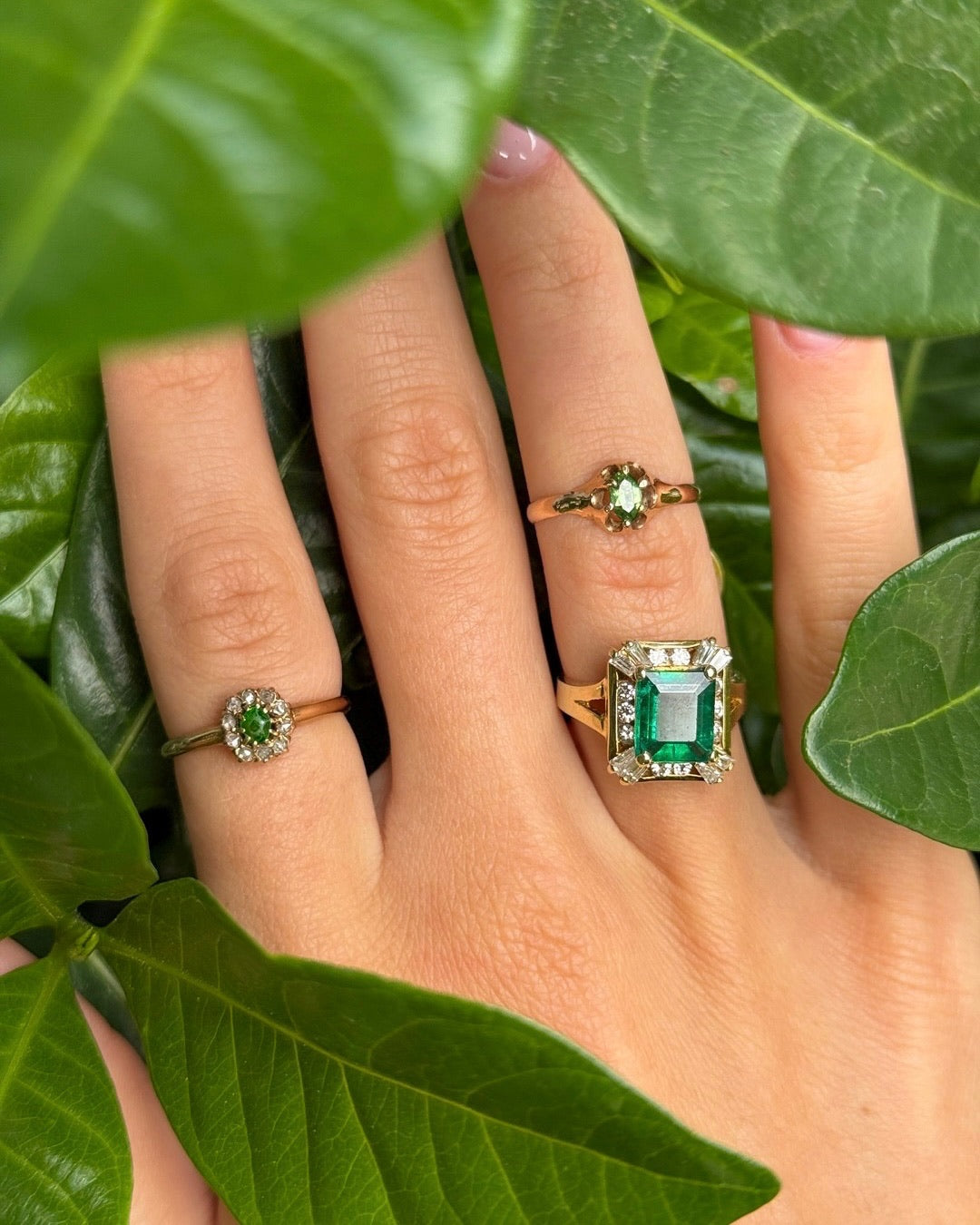 Vintage Emerald Ring in 18k
