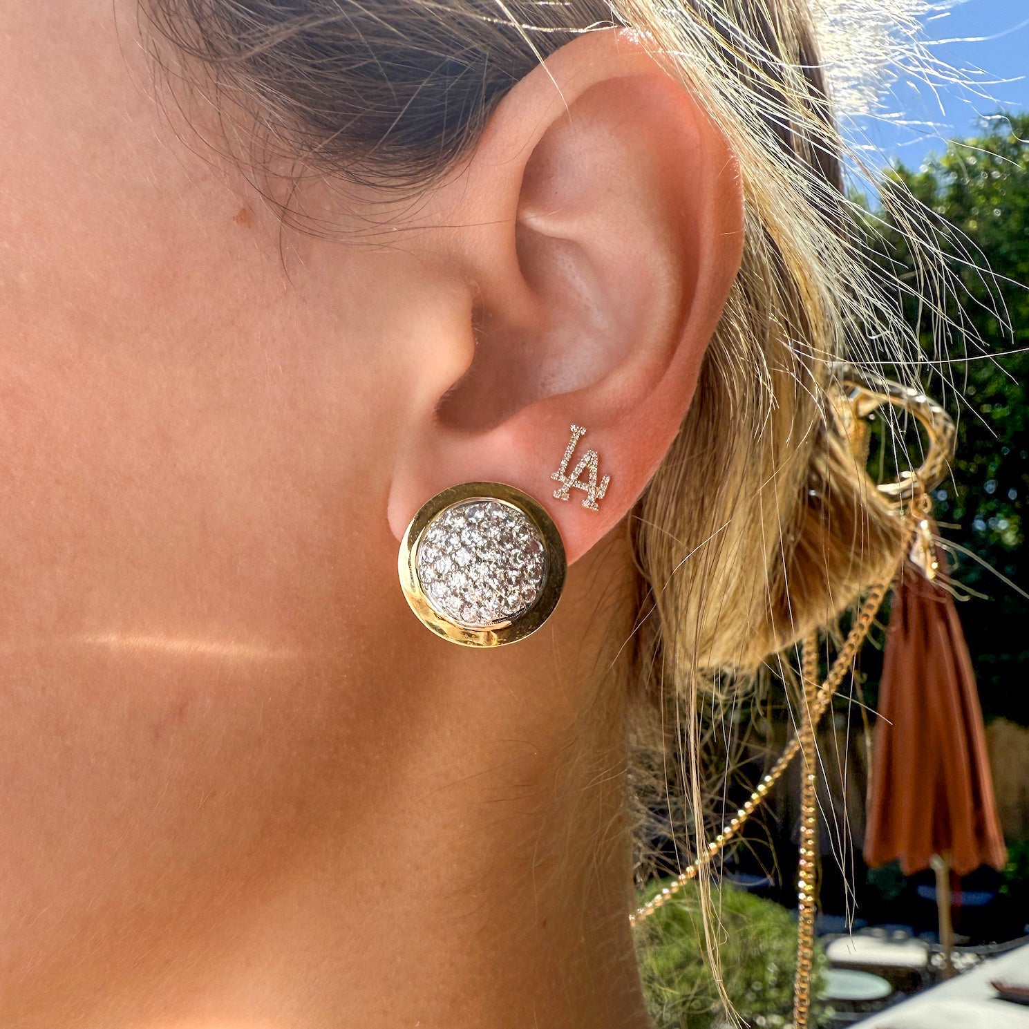 Vintage Diamond Pavé Earrings in 14K