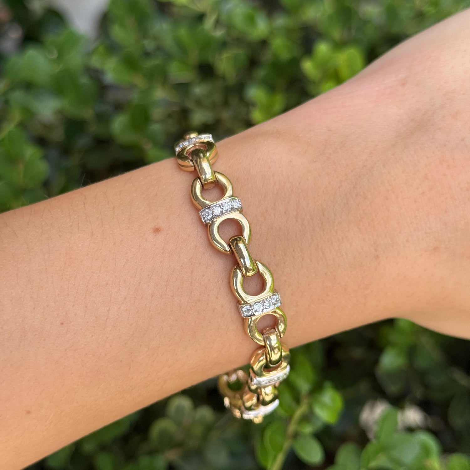 Vintage Diamond Bracelet in 14K Yellow Gold
