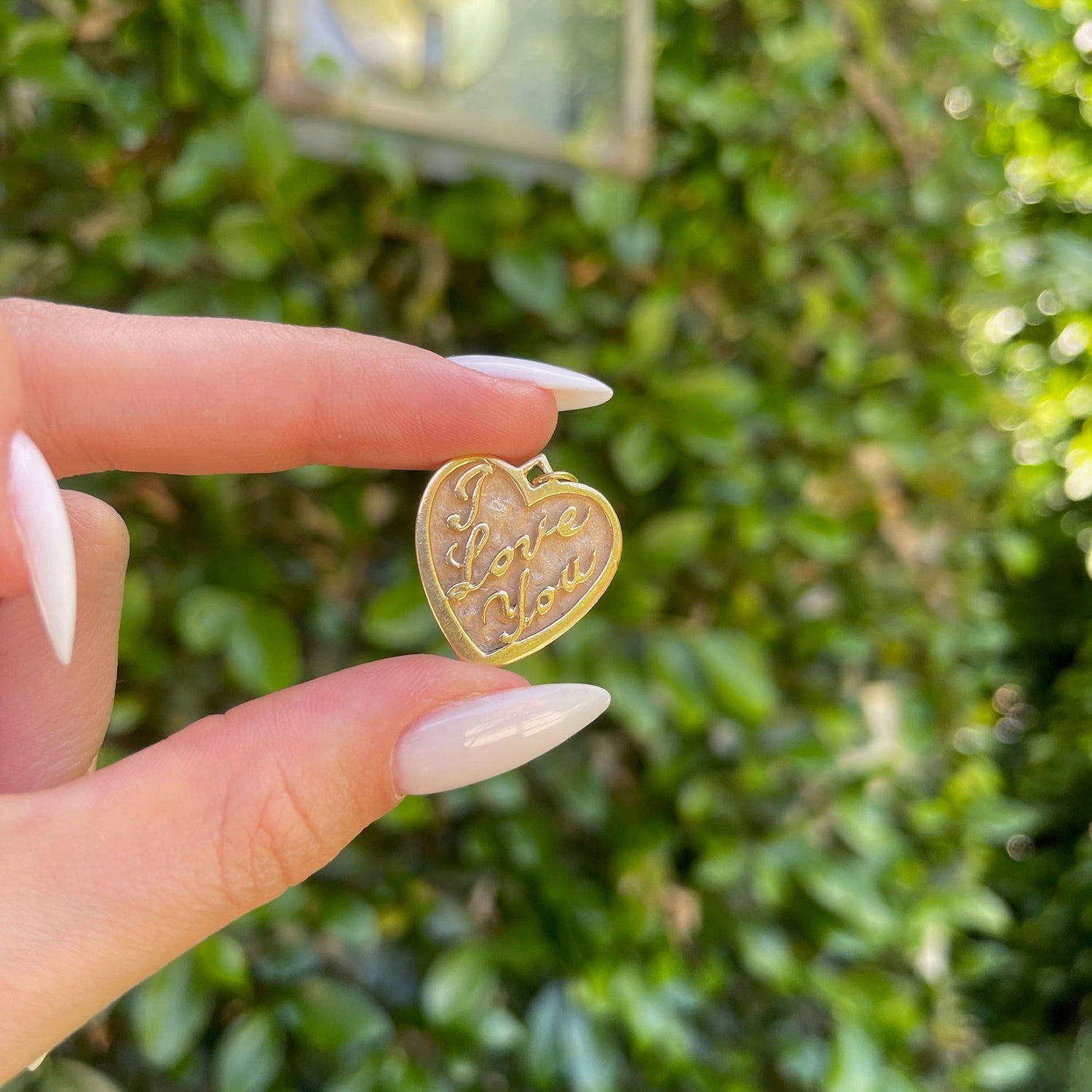 Vintage "I Love You" Charm in 14K