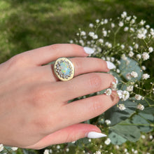 Load image into Gallery viewer, Diamond and Opal Ring in 14k Gold

