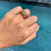 Load image into Gallery viewer, Vintage Hand Honed Cocktail Bombe Ring in 14K
