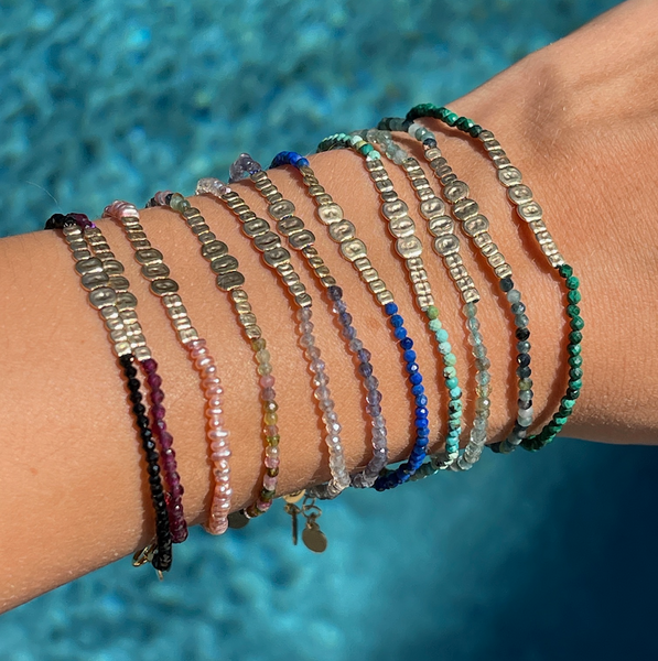 Olivia K Gemstone Fleck Bracelets